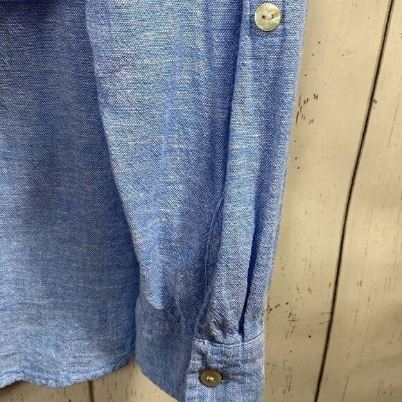 Orvis Womens Button Up Long Sleeve Linen Blend Shirt - Picture 13 of 16